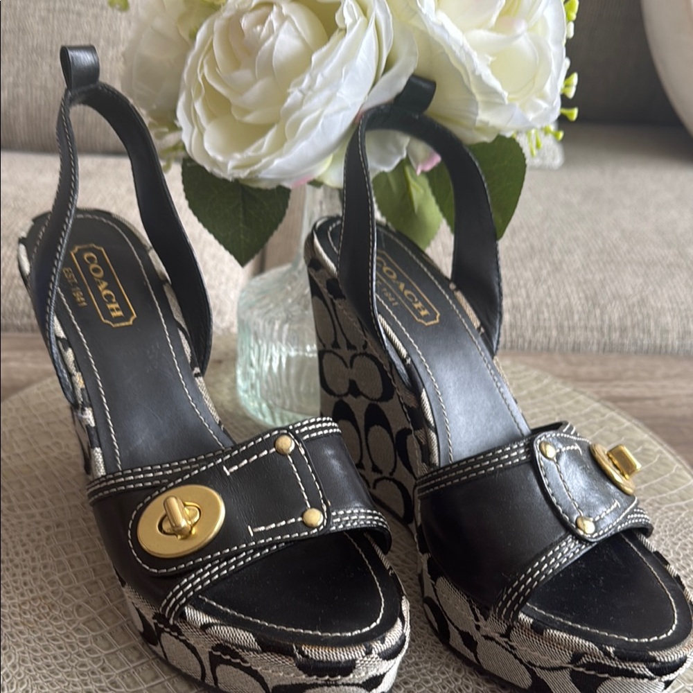 Gently used coach platforms strap missing